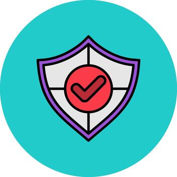 Shield Minimal Curve Block vector