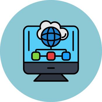 Cloud Computing Clear Layer Form vector