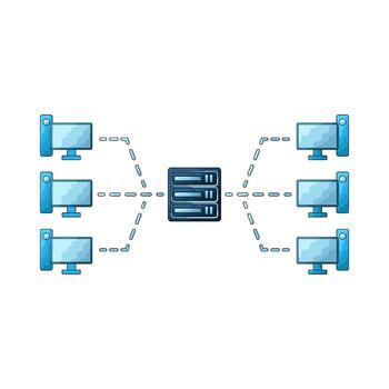 red servidor conexión ilustración vector