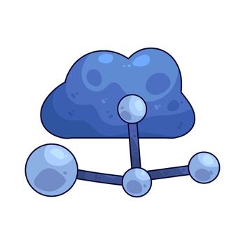 nube informática red ilustración vector