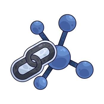 ilustración de un conexión con cadena enlace vector