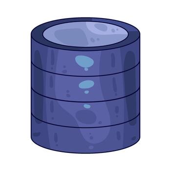 ilustración de un base de datos torre vector