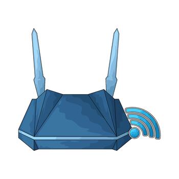 inalámbrico enrutador con Wifi símbolo vector