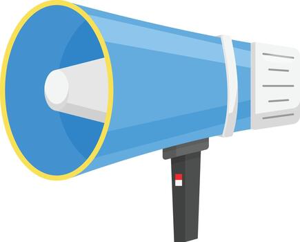 Megaphone Flat Illustration. Clean Icon Design Element on Isolated White Background vector