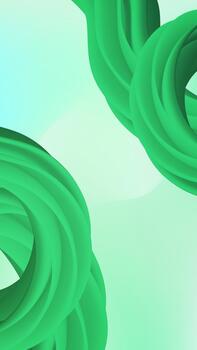 Abstract Green Swirl Background. Illustration of Fluid Twisted Shape with Matte Gradient. Eco, Nature, and Finance Concept. vector
