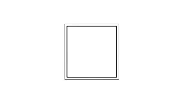 Minimalist Black and White Square Frame with Rounded Corners vector
