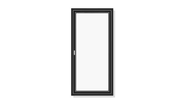 Illustration of a Dark Modern Window Frame with White Empty Space vector