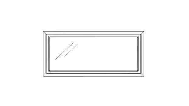 Minimalist Black and White Rectangle Frame with Shadow Effects vector