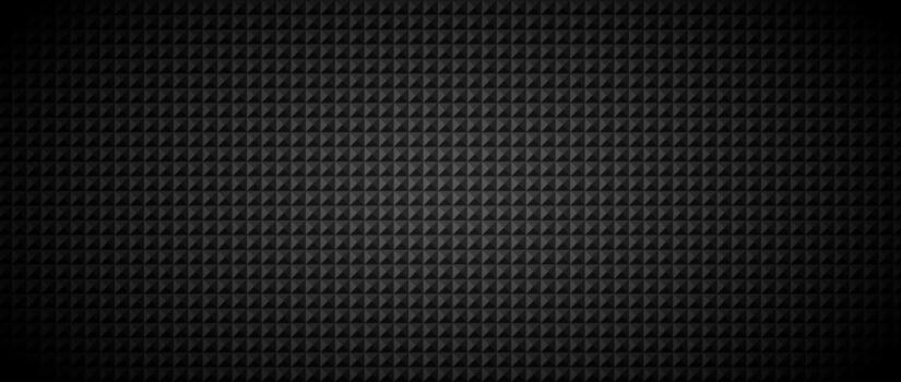 Black tech geometric background. Abstract squared tile pattern texture. Technical block grid design wallpaper. Illustration isolation concept. Dark grey volume cube cover backdrop vector