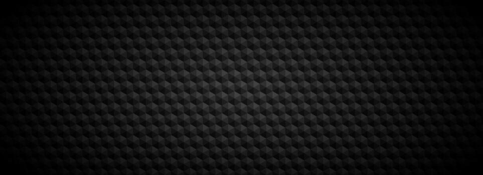 Black tech hexagon background. Abstract hex tile pattern texture. Dark volume cube cover backdrop. Futuristic block grid decoration design wallpaper. Geometric insulation wall concept vector