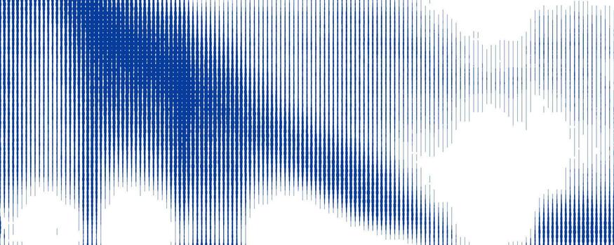 Blue damaged distressed pattern texture. Vertical stripe glitch background. Lined scan image effect concept wallpaper. Linear halftone photocopy scratched backdrop. Weathered copy paper print vector