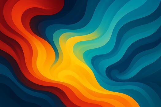 Abstract colorful wave background with smooth curves and gradients for modern design projects and creative presentations photo