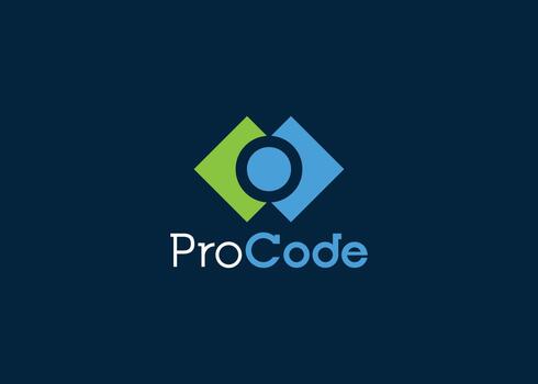 creativo codificación logo modelo para digital proyectos y Inauguración vector