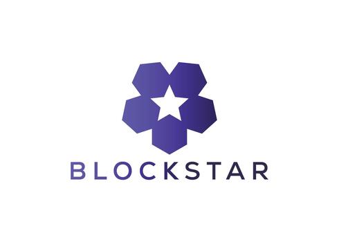moderno bloquear estrella logo diseño con geométrico formas y degradado vector