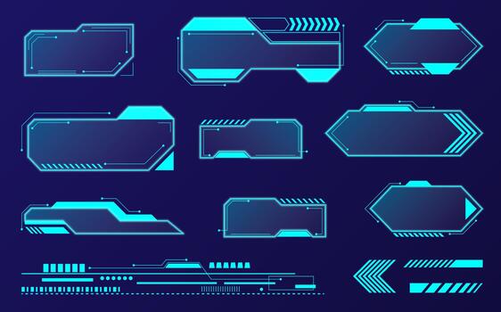 futurista ui elementos con pulcro diseño vector