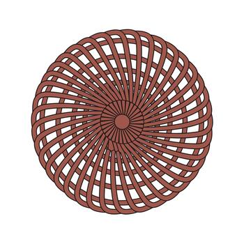 Morrice Lattice Circular Pattern with Interwoven Strands illustration vector