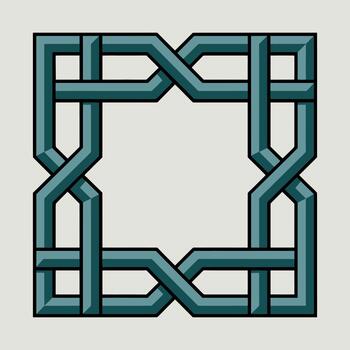 Morrice Lattice Pattern with Intricate Interwoven Design vector