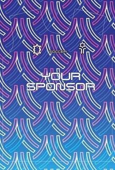 A football jersey with a pattern of three interconnected colorful arches. vector