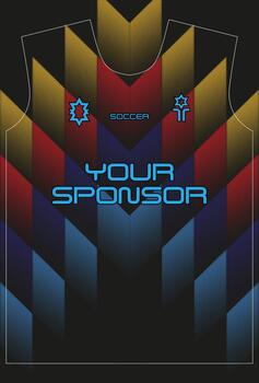 un fútbol americano jersey con un modelo de interconectado vistoso triangulos. vector