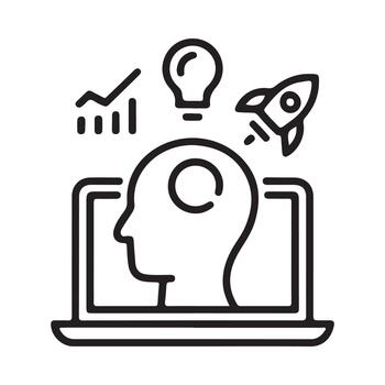 digital innovación y idea Generacion concepto vector