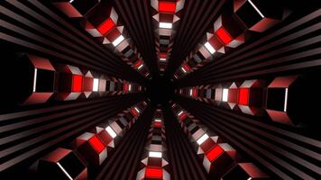 rosso e bianca lento strobo genere rotazione tunnel sfondo vj ciclo continuo nel 4k video