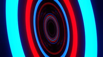 rosso e blu ruotato pulsante ellisse specchio tunnel sfondo vj ciclo continuo nel 4k video