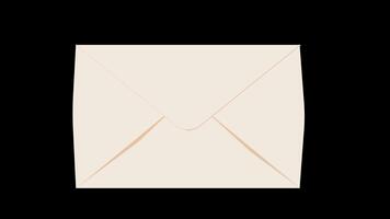 plano 2d animación de un correo electrónico enfocar en, correo electrónico mensaje icono animación. mensaje notificación animación. video