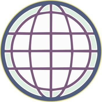 aislado mundo globo icono con cuadrícula líneas, mano dibujado ilustración para global conceptos y en todo el mundo temas vector