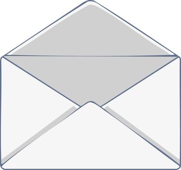 Empty Unsealed Envelope Illustration Communication, Correspondence, and Mail Concept vector