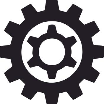Gear wheels concept illustration showing system mechanism interaction and technological connection, engineering and innovation solution vector