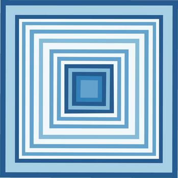 anidado azul cuadrícula geométrico modelo gráfico espejismo de profundidad resumen diseño vector