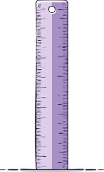 ilustración de un métrico regla para medición longitud y distancia con escala líneas, marcas, y preciso mediciones vector