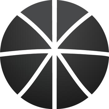 dividido circulo gráfico con rebanadas resumen símbolo para geometría o datos visualización vector