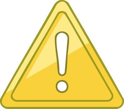 amarillo triángulo advertencia firmar con exclamación punto símbolo a indicar potencial riesgo y peligro vector