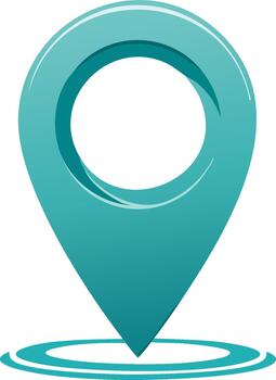 verde azulado ubicación puntero icono ilustrando navegación y espacial posicionamiento vector