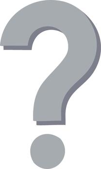 Grey Question Mark Symbol Indicating Uncertainty Doubt Problem Solving and Information vector