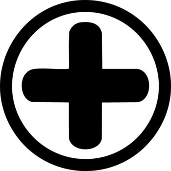 Add Button Simple Plus Sign Inside Circle Icon, Black Symbol, Addition Symbol vector