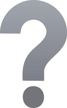 degradado gris pregunta marca ilustración posando un problema requiriendo investigación, análisis, o solución aislado en blanco vector