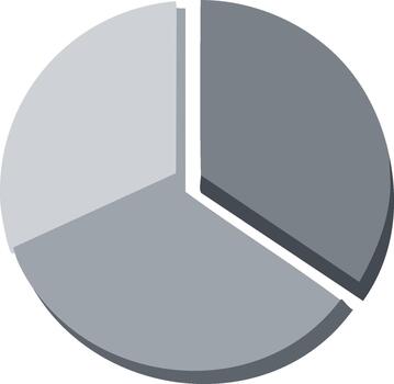tarta gráfico Tres segmentos isométrica forma gráfico ilustración negocio análisis estadística visualización reporte vector