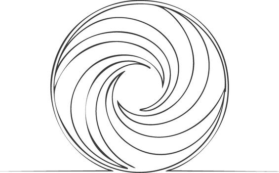 resumen vórtice circulo línea Arte minimalista diseño remolino movimiento forma gráfico elemento vector