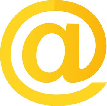 dorado a firmar simbolizando comunicación conectividad y correo electrónico direccionamiento para moderno digital redes vector