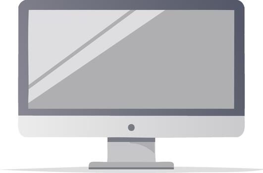 Desktop Computer Illustration Modern Display, Flat Design, Screen, Monitor and Electronic Device on White vector