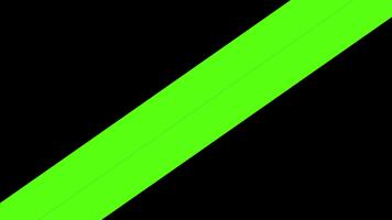 animado resumen geométrico forma transición con brillante neón verde color bloquear Moviente a través de un negro antecedentes video