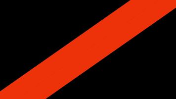 Modern abstract geometric shape transition animation with diagonal wipe effect in vibrant orange and black video