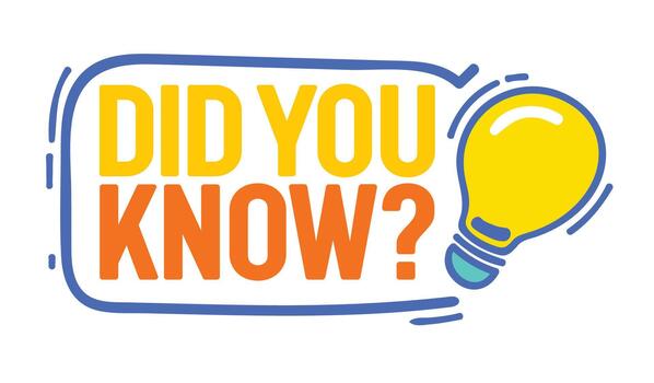 Did You Know Quote in Doodle Frame with Hand Drawn Light Bulb Isolated on White Background. Graphic Design Elements vector