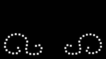 tvilling prickad slinga former form en symmetrisk dekorativ linje den där förmedlar lätthet, balans, och mjuk digital rörelse i en rena och minimal presentation video