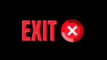 funktioner de ord utgång parade med en röd fel symbol, highlighting en tvingade uppsägning händelse och signal- de behöver till stänga eller fly en felaktig bearbeta. video