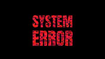 visas de fras systemet fel i djärv bedrövad text, representerar en större fel och signal- signifikant störning inom de digital systemet. video