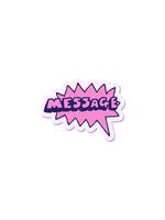 starburst effekt animering av klistermärke av en tecknad serie meddelande text video