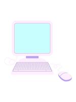 dobberen beweging animatie van computer met muis en toetsenbord video